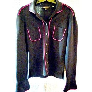 BCBG Max Azria button down sweater, M fits slim